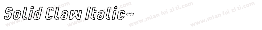 Solid Claw Italic字体转换